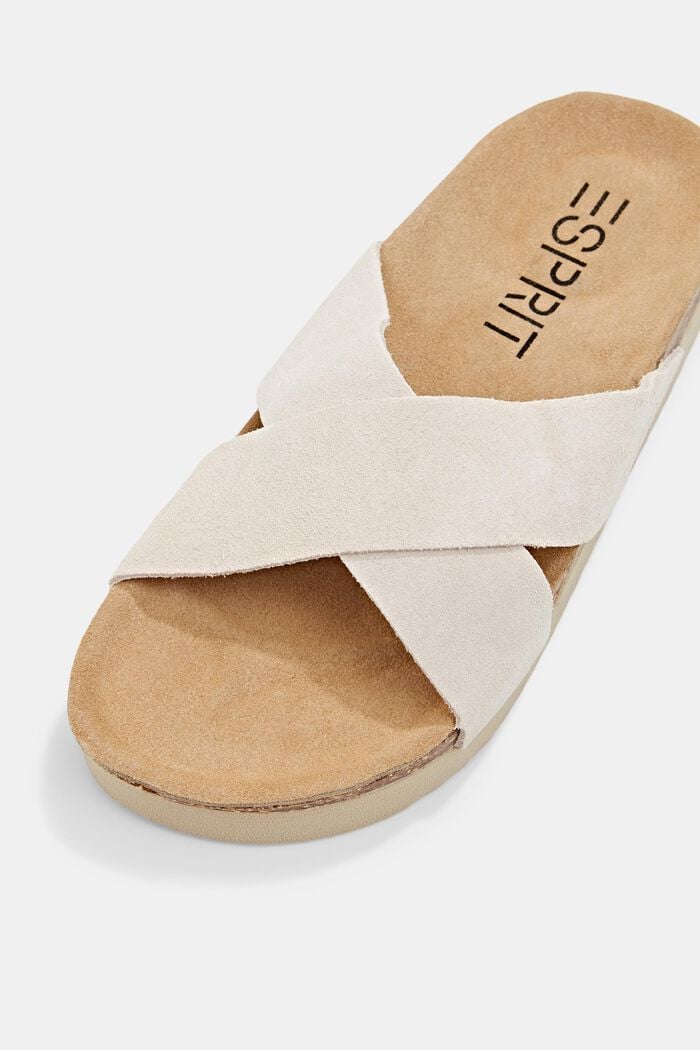 Slip-ons with crossed-over straps, DUSTY NUDE, detail image number 4
