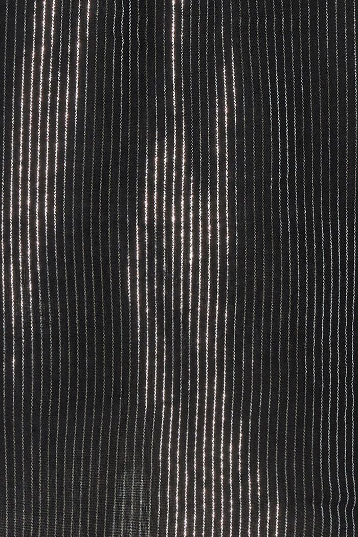 Glitter stripes blouse with stand-up collar, BLACK INK, detail image number 3
