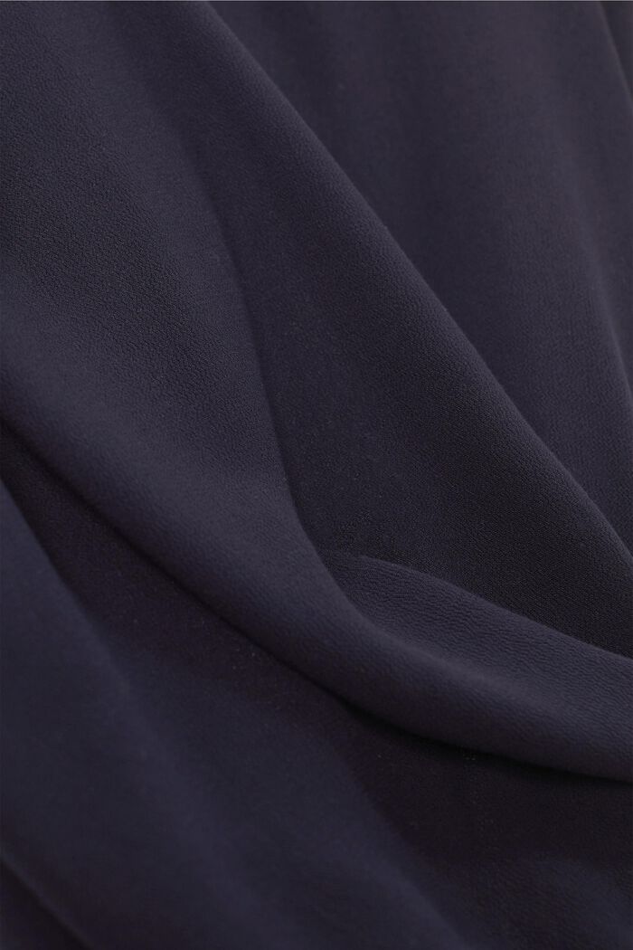 Blouse with a cup-shaped neckline, in LENZING™ ECOVERO™, NAVY, detail image number 4