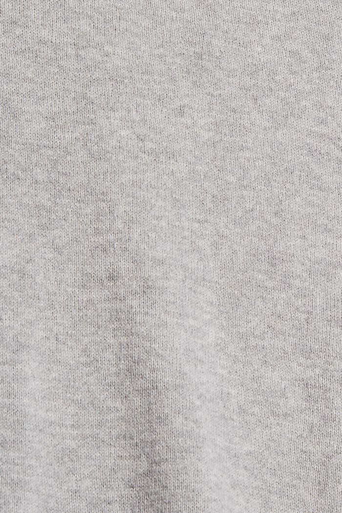 Cashmere blend: V-neck jumper, LIGHT GREY, detail image number 4