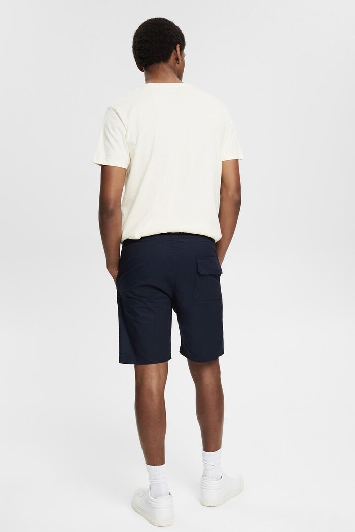 Shorts with an elasticated waistband, organic cotton, NAVY, detail image number 3