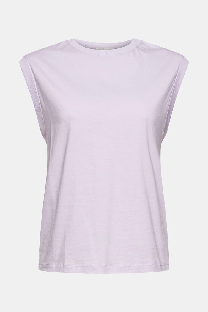 Cotton sleeveless top, LAVENDER, overview