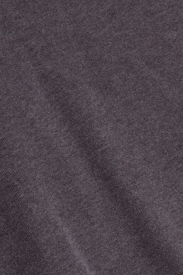 Sweatshirt with a stand-up collar and buttons, ANTHRACITE, detail image number 4