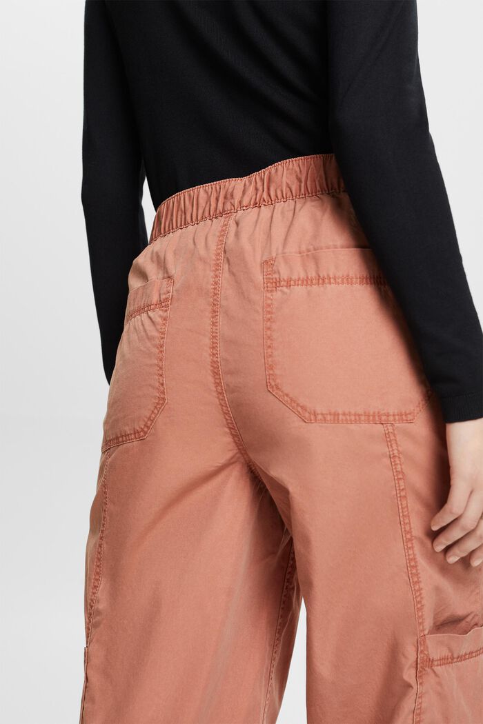 Pull-on cargo trousers, 100% cotton, TERRACOTTA, detail image number 5
