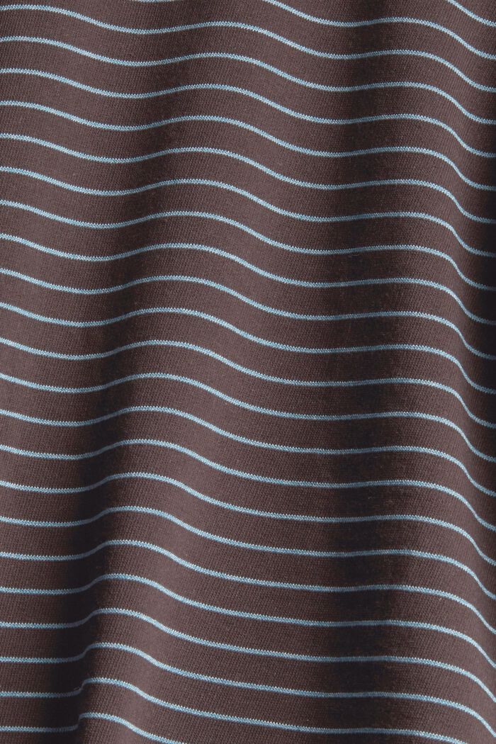 Striped sweatshirt made of cotton, BROWN, detail image number 4
