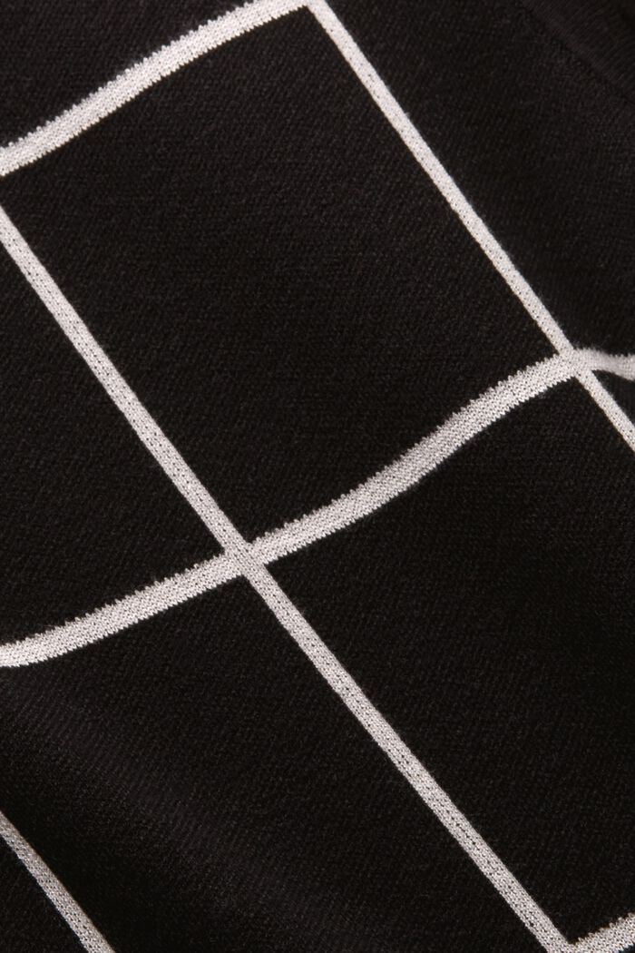 Jacquard-Knit Sleeveless Midi Dress, BLACK, detail image number 6