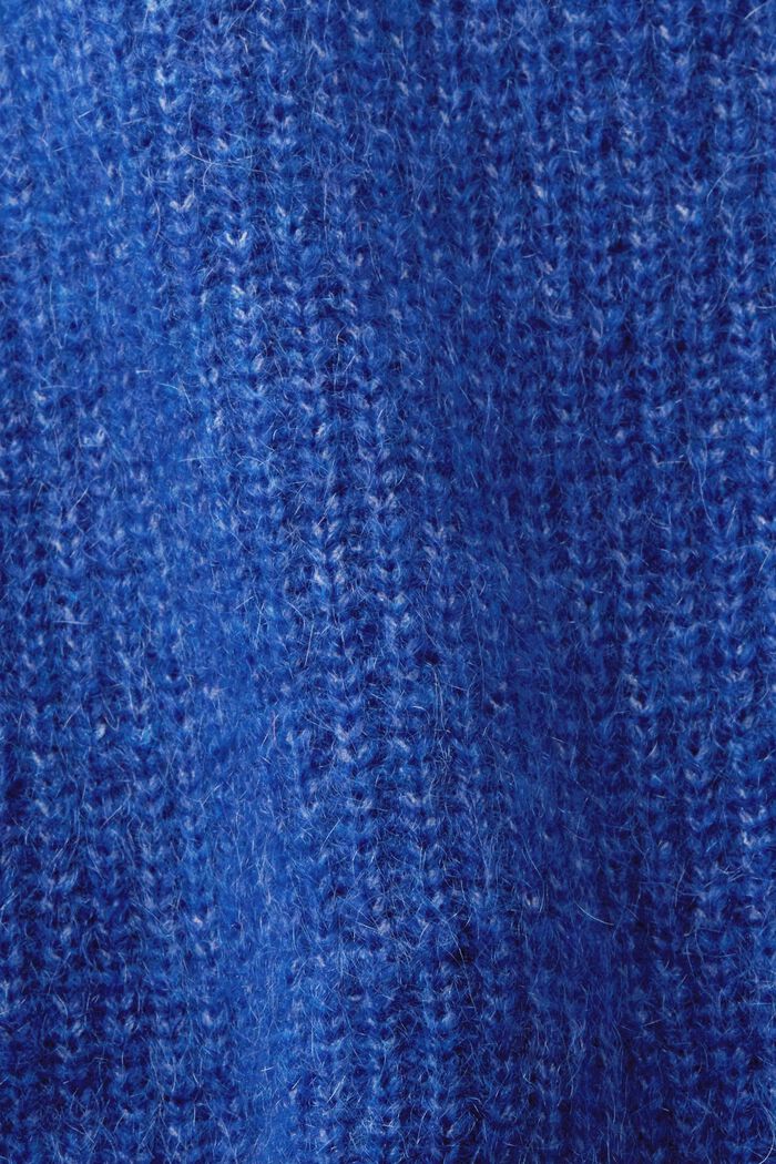 Open-Sided Turtleneck Poncho, BRIGHT BLUE, detail image number 5