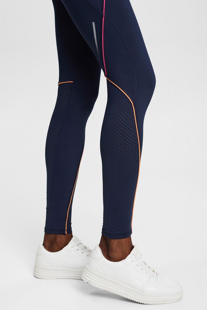 High-Waisted Sports Pants, NAVY, detail image number 2