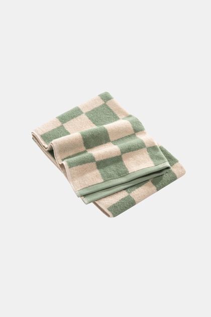 Chequered pattern towel, 100% cotton