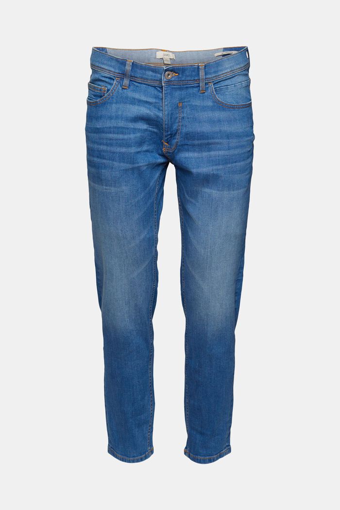 Cotton jeans, BLUE LIGHT WASHED, detail image number 6