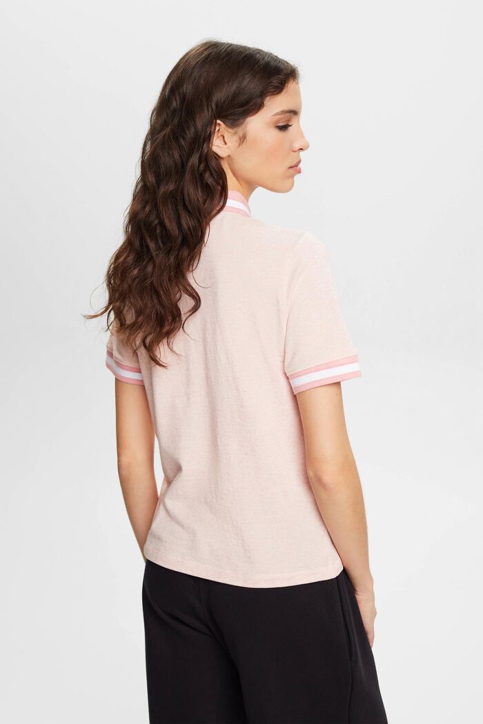 Cotton pique polo shirt, PINK, detail image number 3