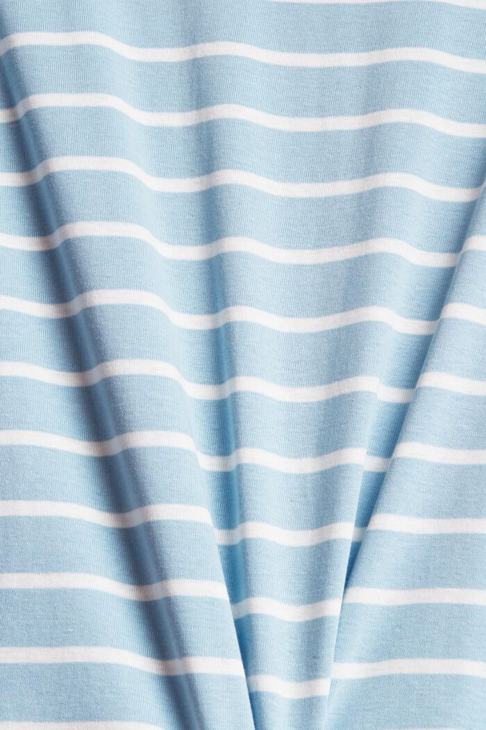 Striped cotton T-shirt, GREY BLUE, detail image number 1