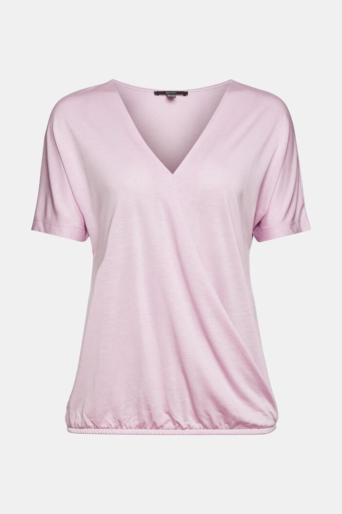 Made of TENCEL™: wrap-over effect T-shirt