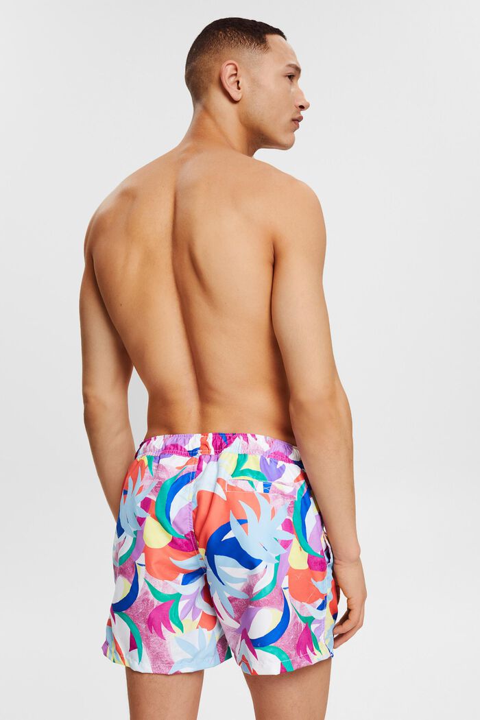Swim shorts with a colourful pattern, VIOLET, detail image number 1