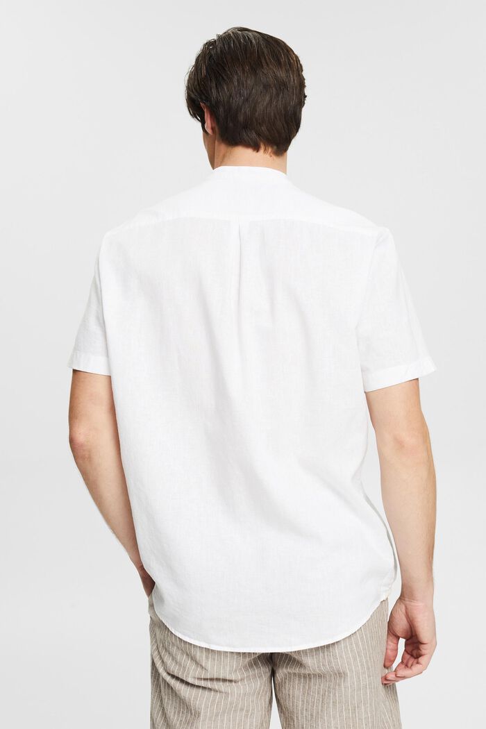 Linen blend shirt, WHITE, detail image number 3