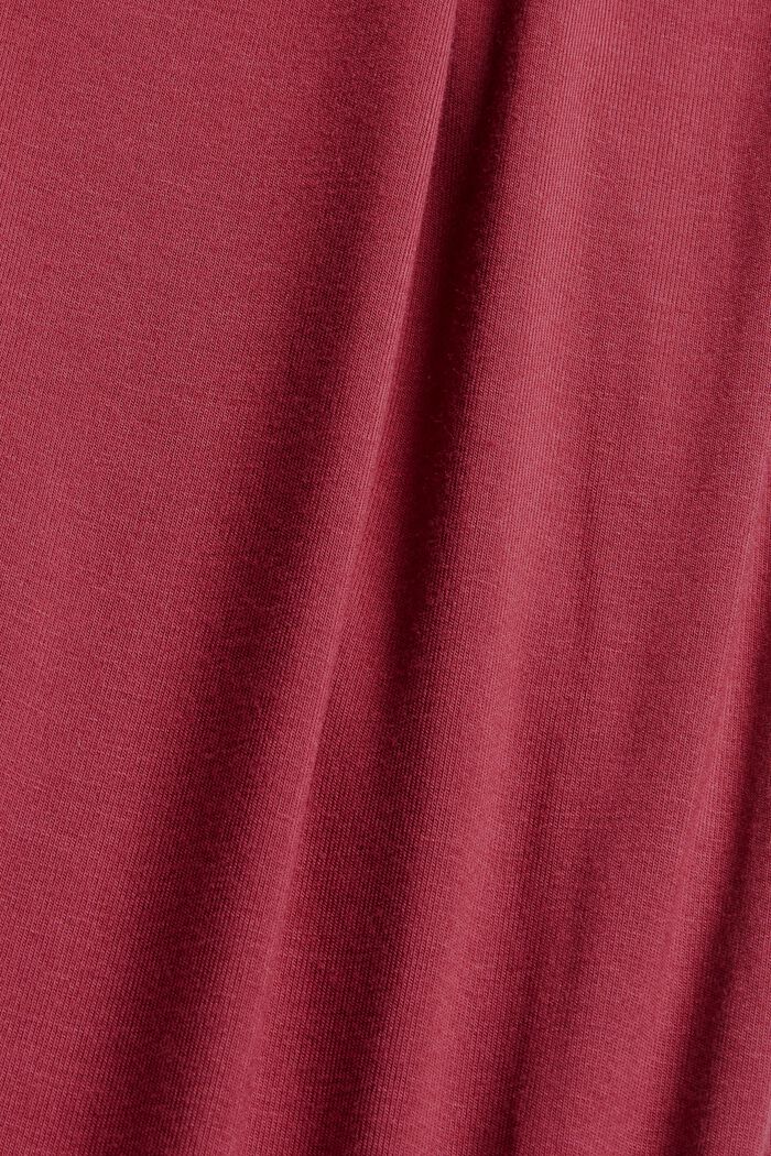 Jersey nightshirt made of LENZING™ ECOVERO™, DARK RED, detail image number 4
