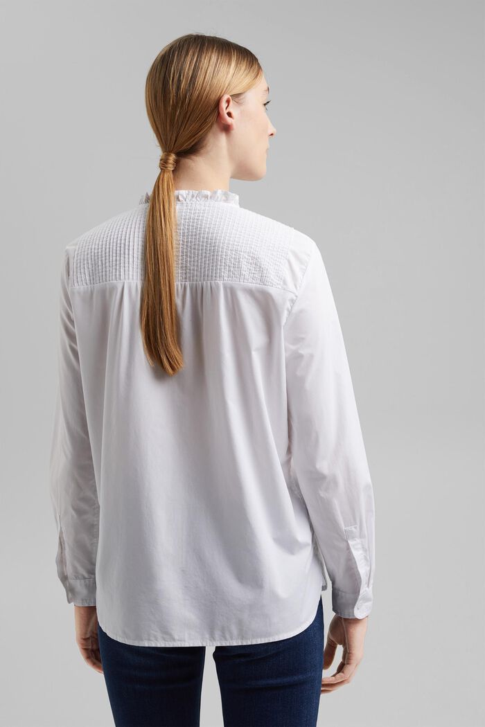 Organic cotton blouse, WHITE, detail image number 3