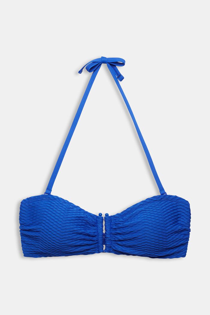 Padded bandeau top with flexible straps, BRIGHT BLUE, overview
