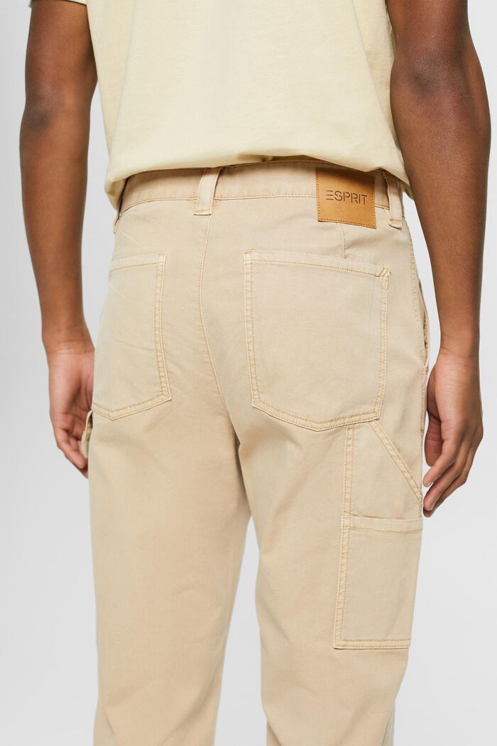 Vintage straight fit cargo trousers, LIGHT BEIGE, detail image number 4
