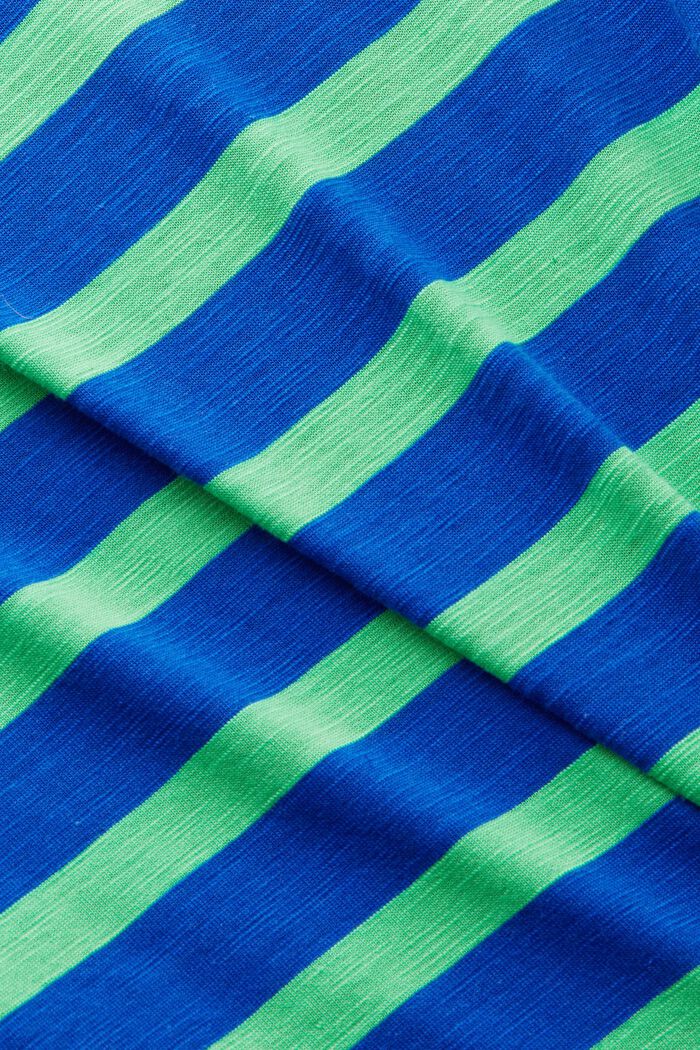 Striped V-Neck T-Shirt, BRIGHT BLUE, detail image number 5