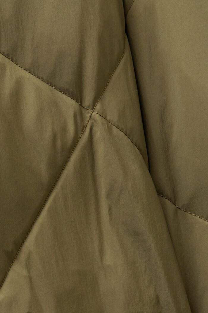 Down Puffer Coat, KHAKI GREEN, detail image number 5
