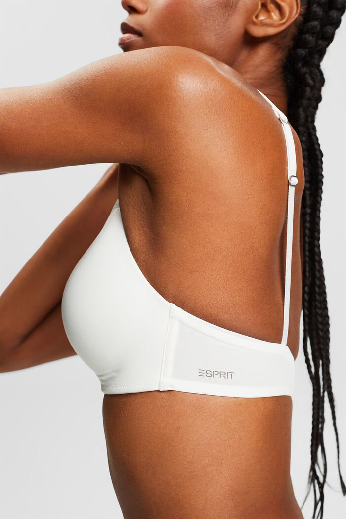 Logo Padded Non-Wired Bra, OFF WHITE, detail image number 1