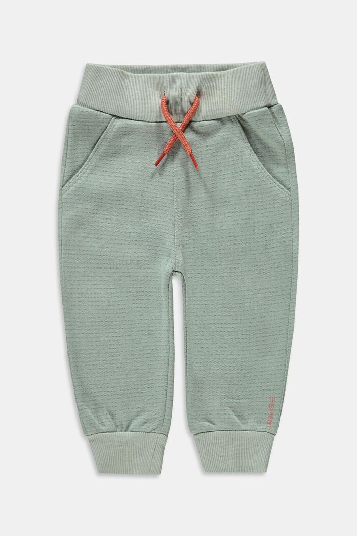 Tracksuit bottoms with polka dots, LIGHT AQUA GREEN, overview