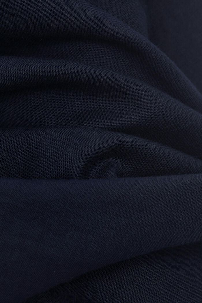 Linen: Blouse with ties, NAVY, detail image number 4