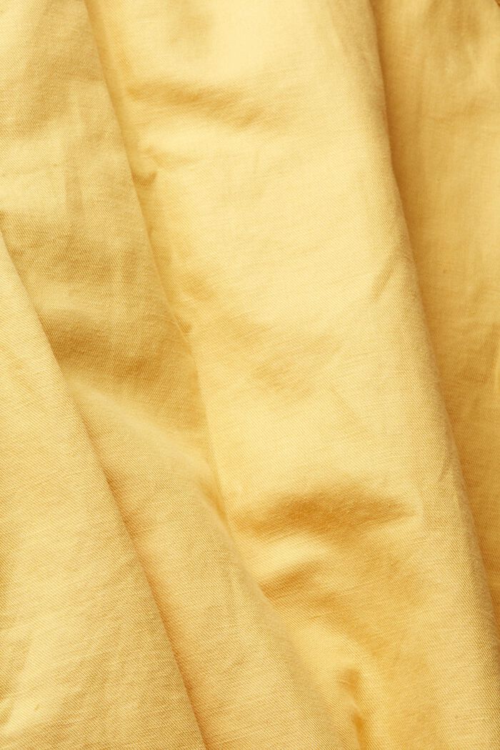 Made of blended linen: Oversized shirt, YELLOW, detail image number 4