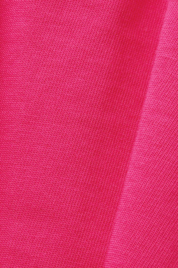 Cropped Jersey Crewneck T-shirt, PINK FUCHSIA, detail image number 5