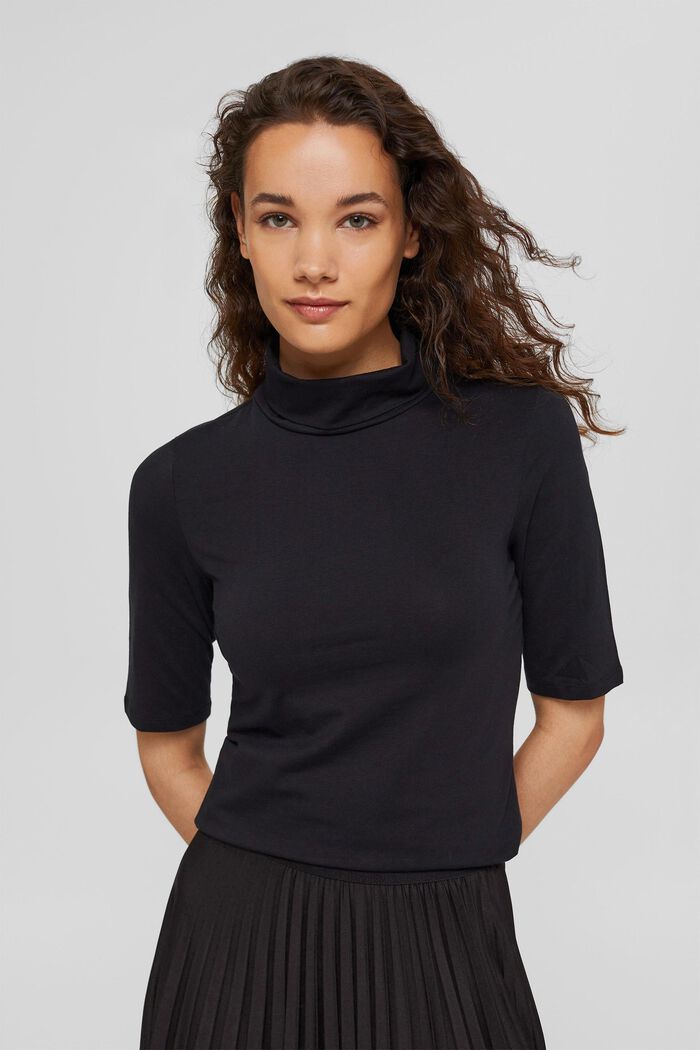 T-shirt with a polo neck, organic cotton