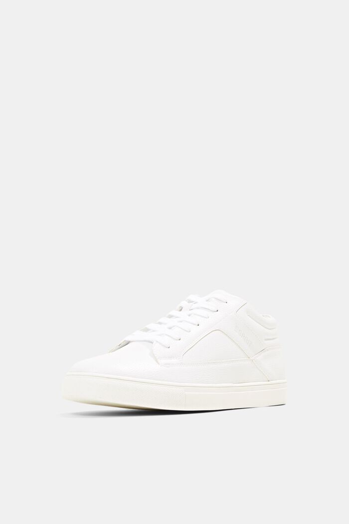 Faux leather trainers, WHITE, detail image number 2