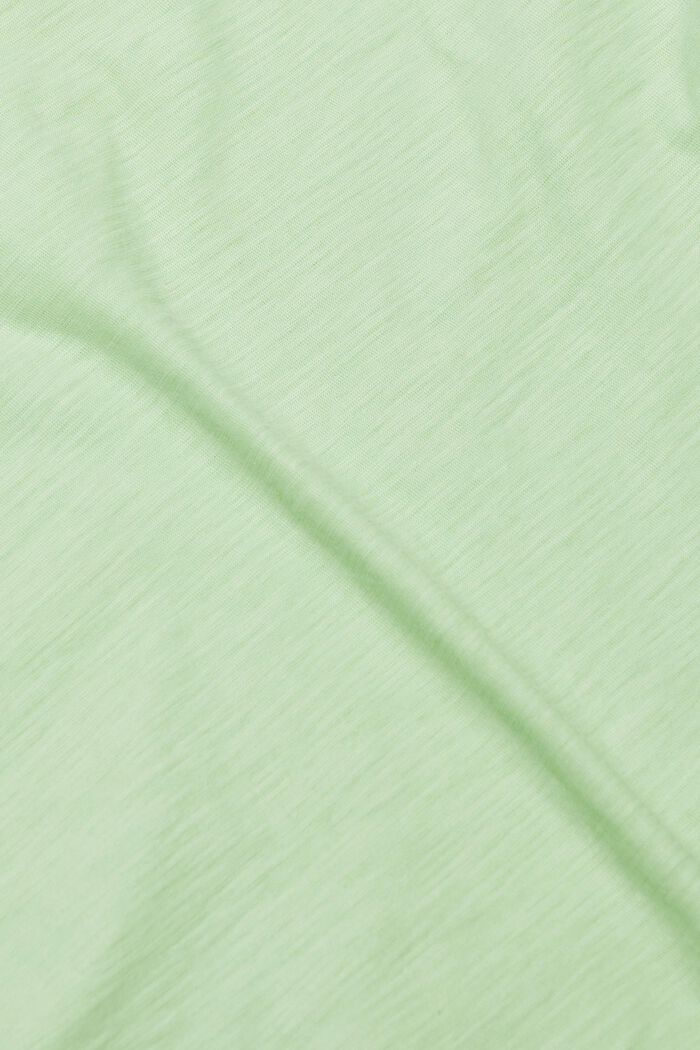 V-Neck Slub T-Shirt, LIGHT GREEN, detail image number 5