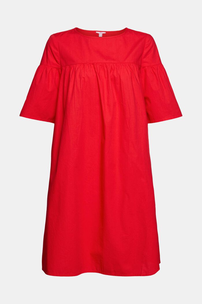 Knee-length shirt dress, RED, detail image number 5