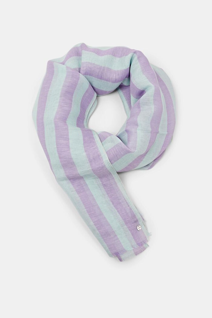 Striped Scarf, LILAC, detail image number 0