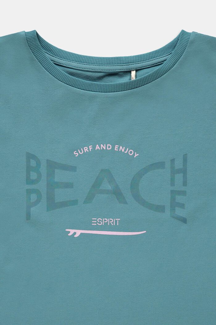 T-shirt with print, AQUA GREEN, detail image number 2