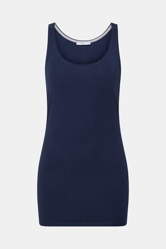 Stretch vest containing organic cotton, NAVY, detail image number 2