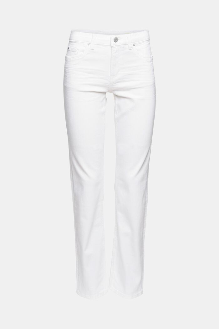 Stretch jeans containing organic cotton, WHITE, overview