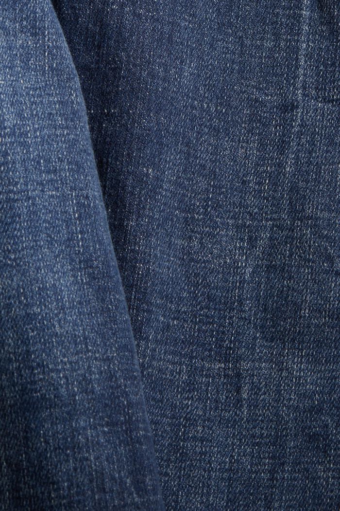 Ankle-length jeans in a vintage look, organic cotton, BLUE DARK WASHED, detail image number 4