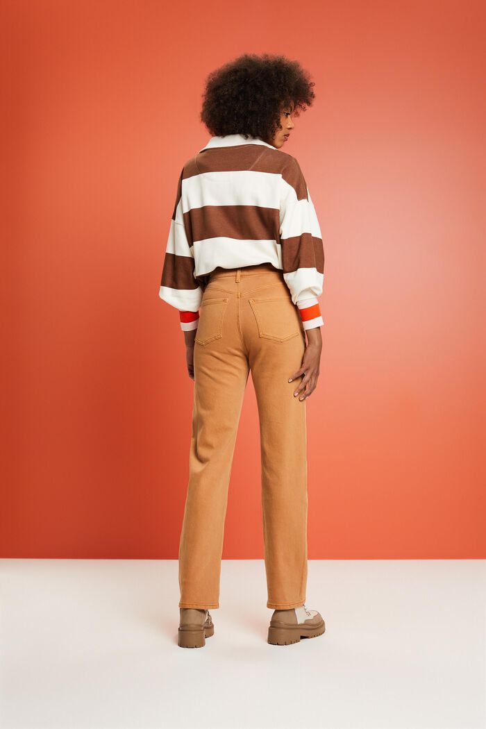 High-Rise Retro Straight Pants, CAMEL, detail image number 4