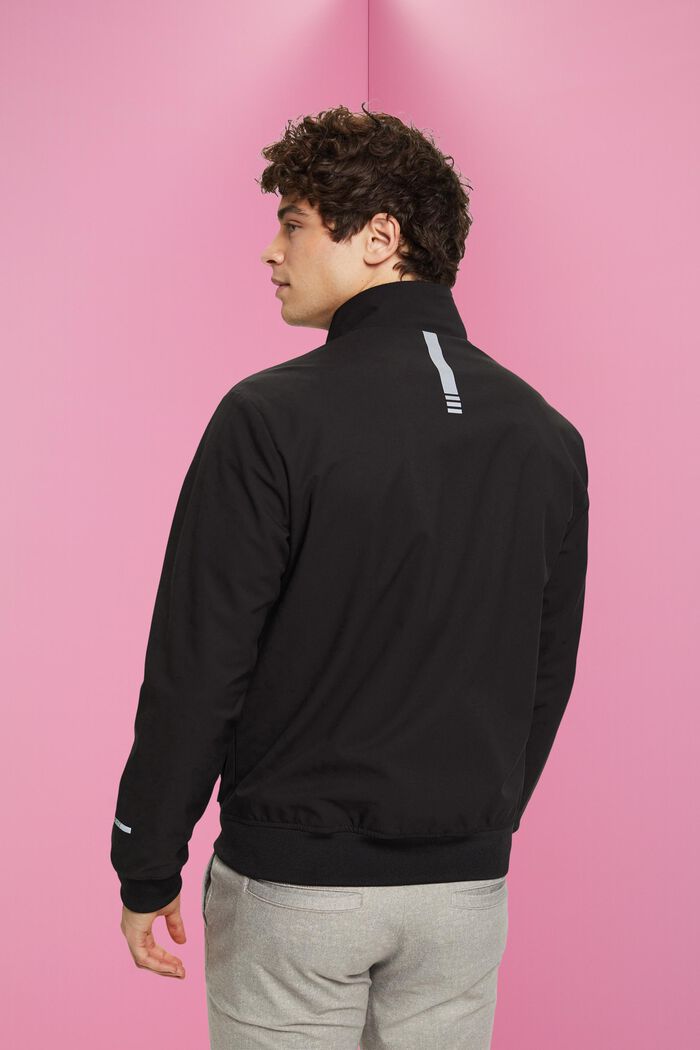 Herringbone softshell jacket, BLACK, detail image number 3