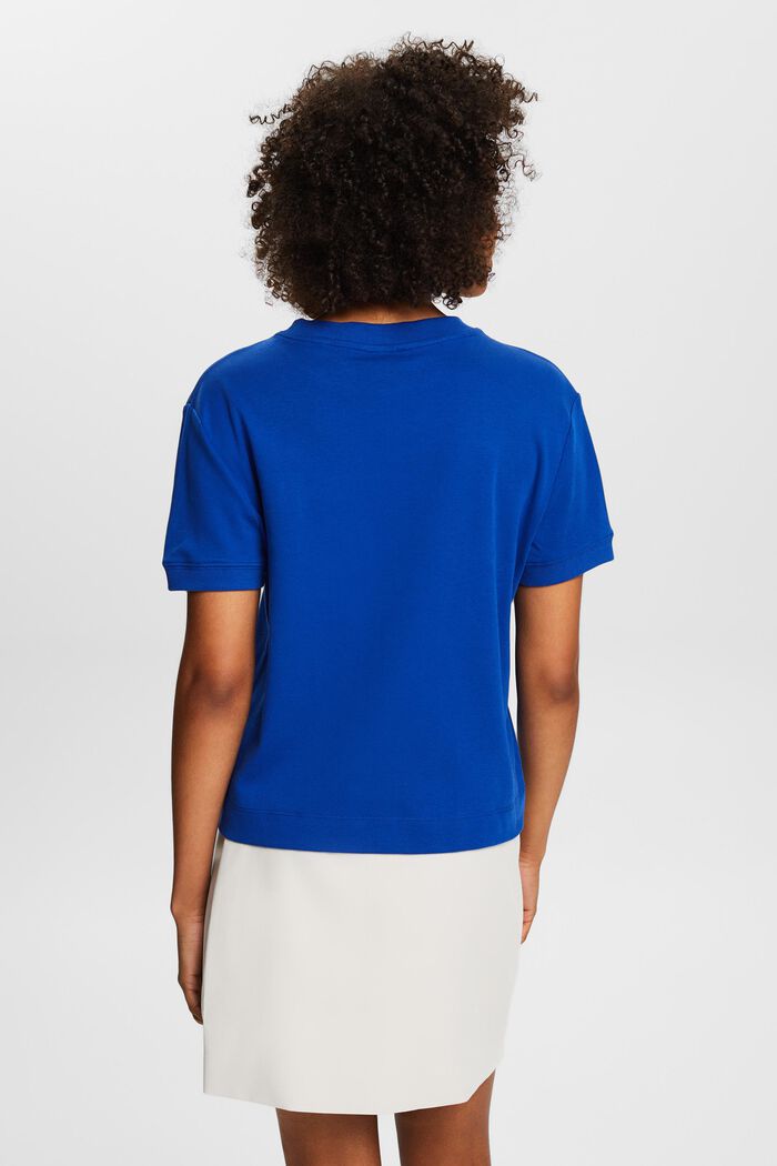 Short-Sleeve Crewneck T-Shirt, BRIGHT BLUE, detail image number 2