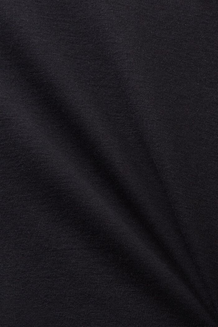 Cotton Short-Sleeve T-Shirt, BLACK, detail image number 5