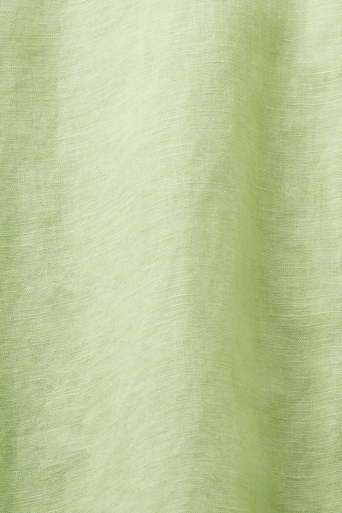 Linen-Cotton Shirt, LIGHT GREEN, detail image number 4