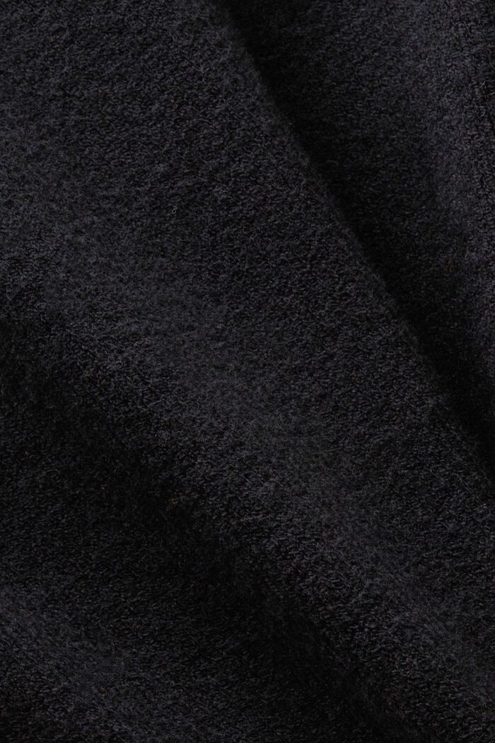 Long-Sleeve V-Neck Sweater, BLACK, detail image number 5