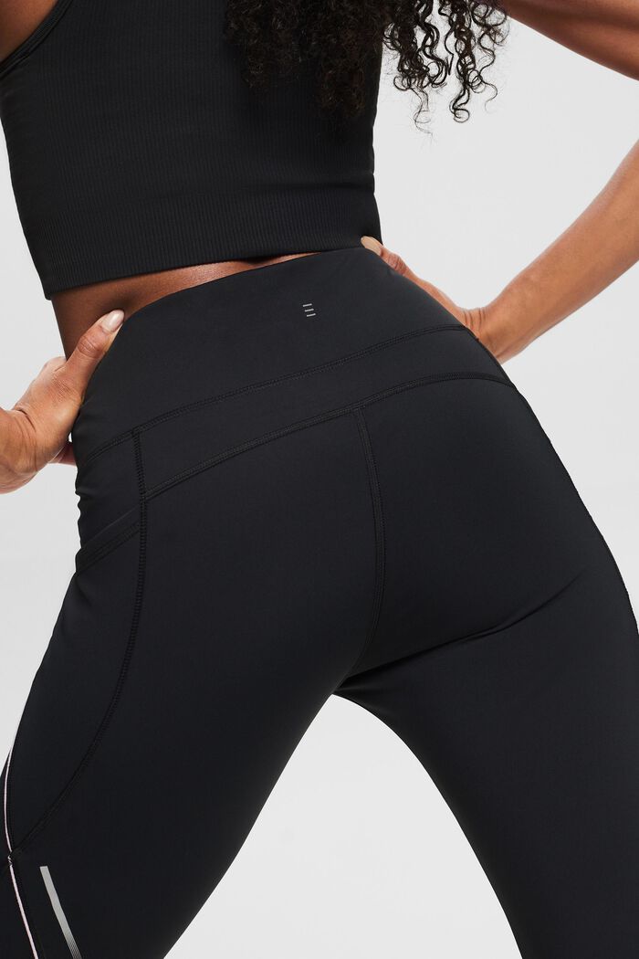 High-Waisted Sports Pants, BLACK, detail image number 3