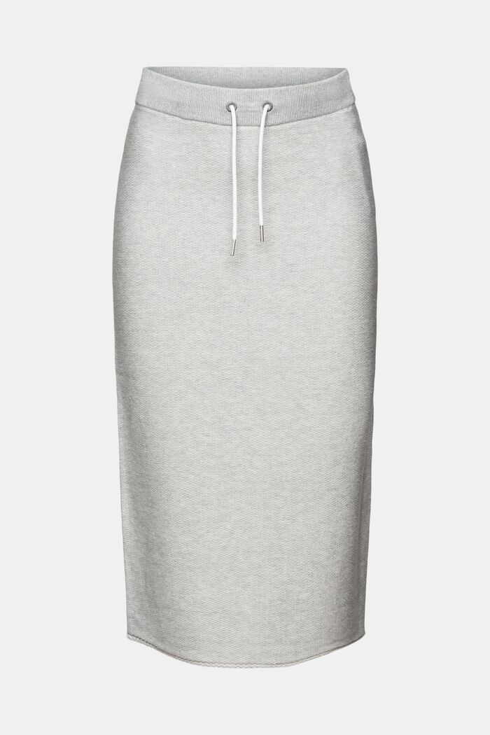 Midi Sweat Skirt, LIGHT GREY, detail image number 6
