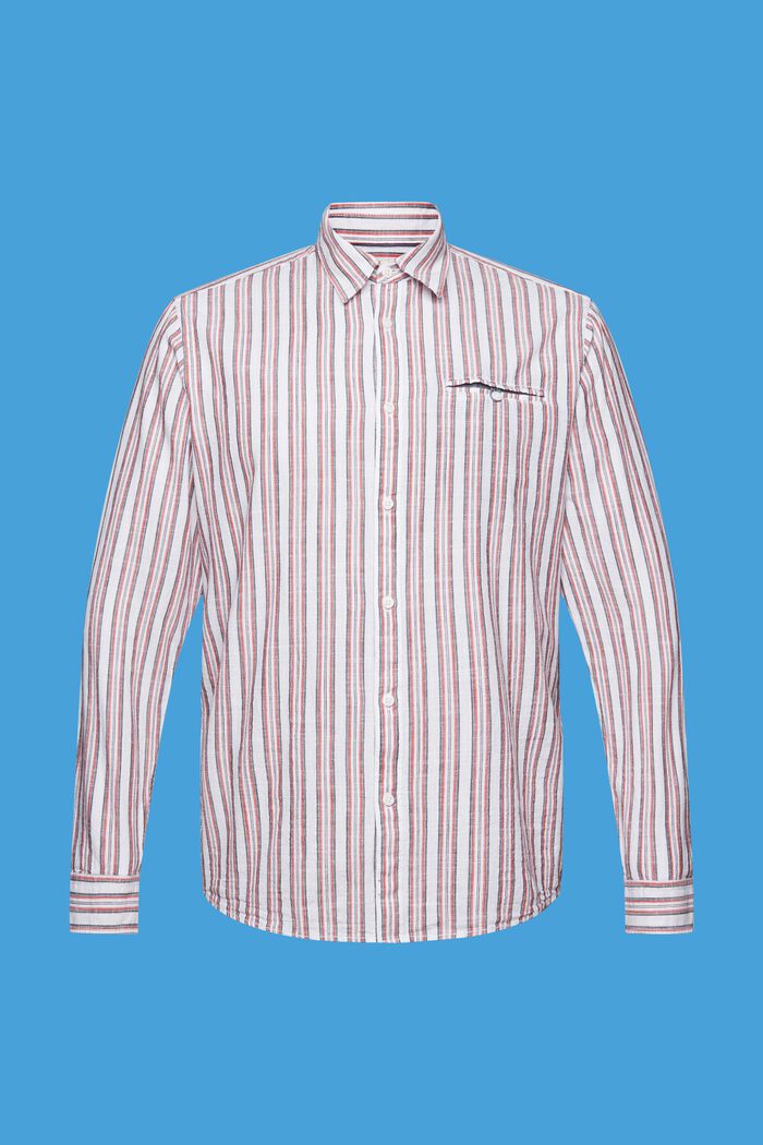 Striped Cotton Shirt, NEW WHITE, detail image number 5