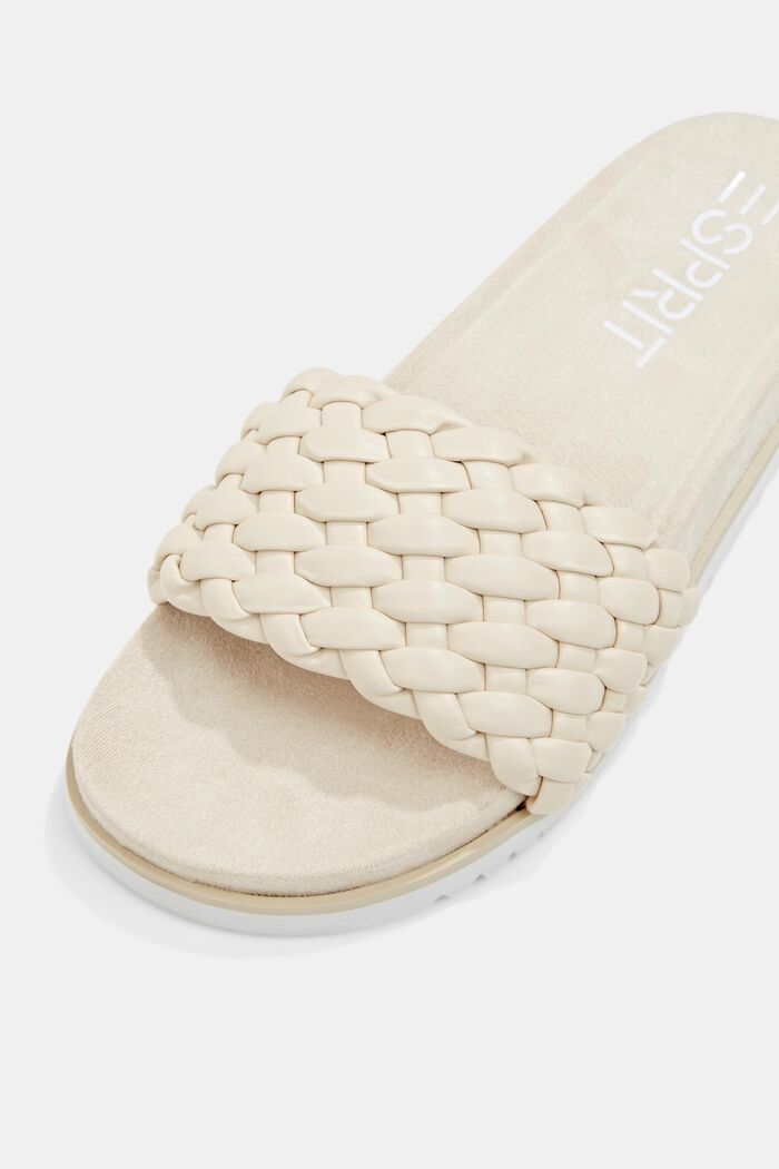 Slip-ons with braided straps, OFF WHITE, detail image number 4
