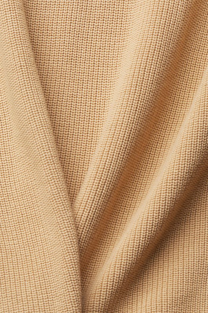 Sleeveless jumper in 100% organic cotton, CAMEL, detail image number 2